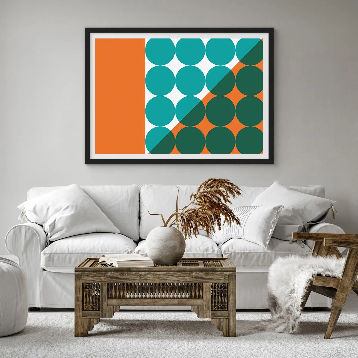 Poster in cornice nera - In alto obliquo - 40x30 cm