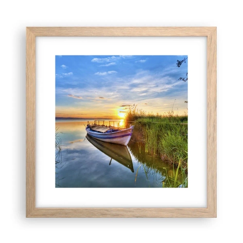 Poster in cornice rovere chiaro - L'insenatura dei sogni realizzati - 30x30 cm