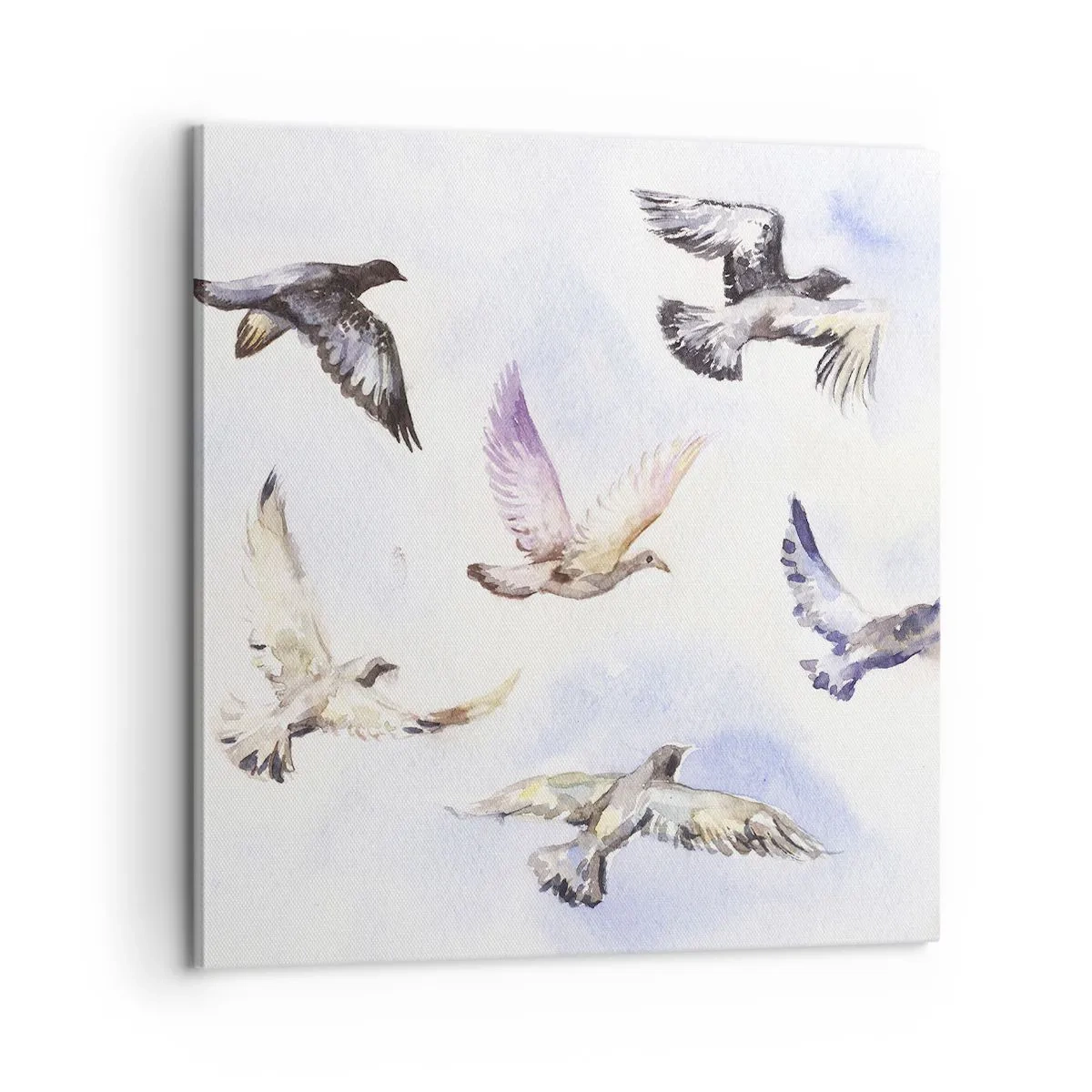 Quadro su tela - Stampe su Tela - Libertà in grigio e blu - 60x60 cm