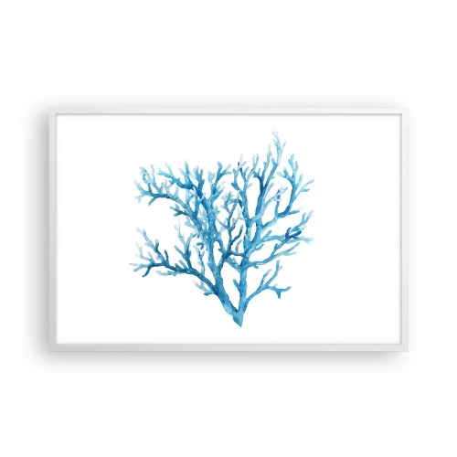 Poster in cornice bianca - Filigrana marina - 91x61 cm