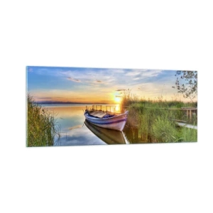 Quadro su vetro - L'insenatura dei sogni realizzati - 100x40 cm