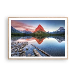 Poster in cornice rovere chiaro - Caldo e freddo - 100x70 cm