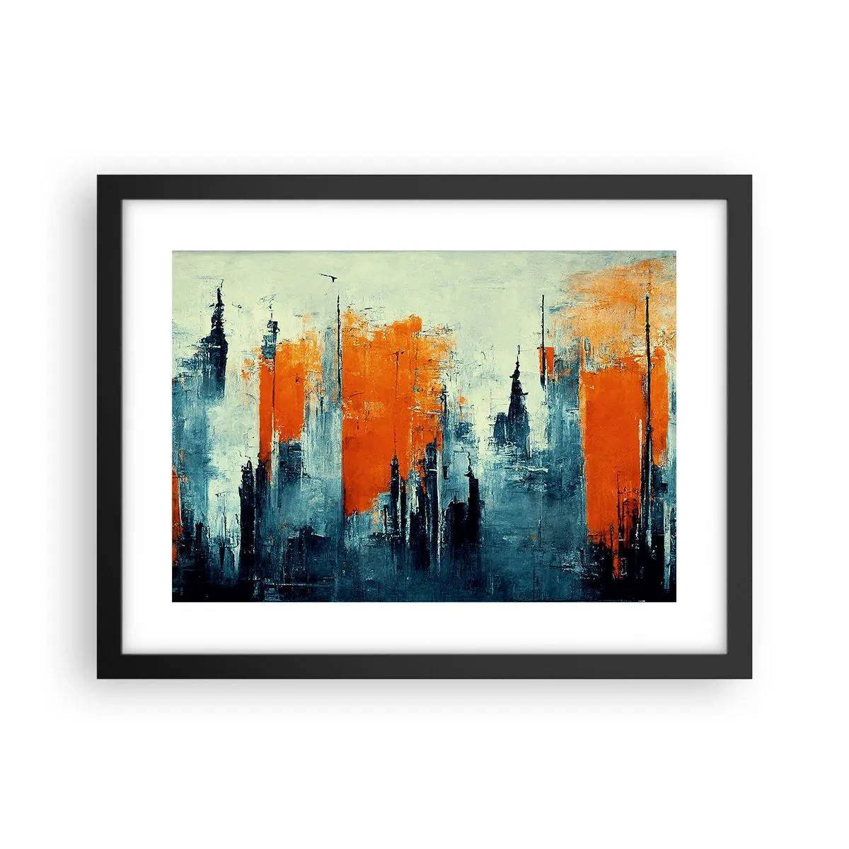 Poster in cornice nera - Paesaggio moderno - 40x30 cm