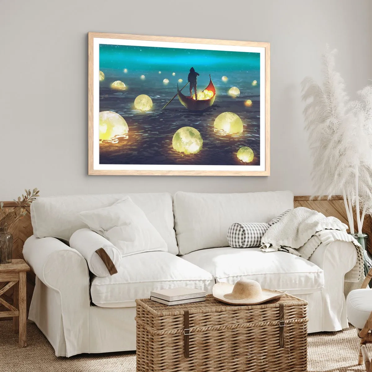 Poster in cornice rovere chiaro - Cose che neanche i filosofi hanno sognato - 50x40 cm