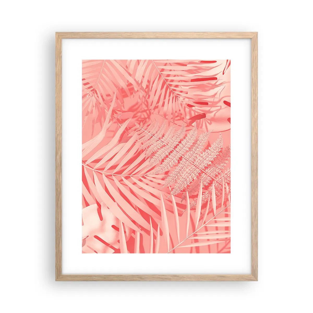 Poster in cornice rovere chiaro - Concetto rosa - 40x50 cm