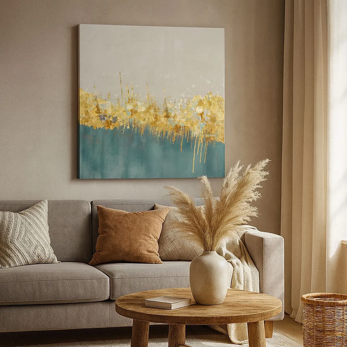 Quadro su tela - Stampe su Tela - Confine dorato - 30x30 cm