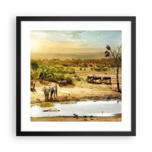 Poster in cornice nera - "Un fiume usciva da Eden…" - 40x40 cm