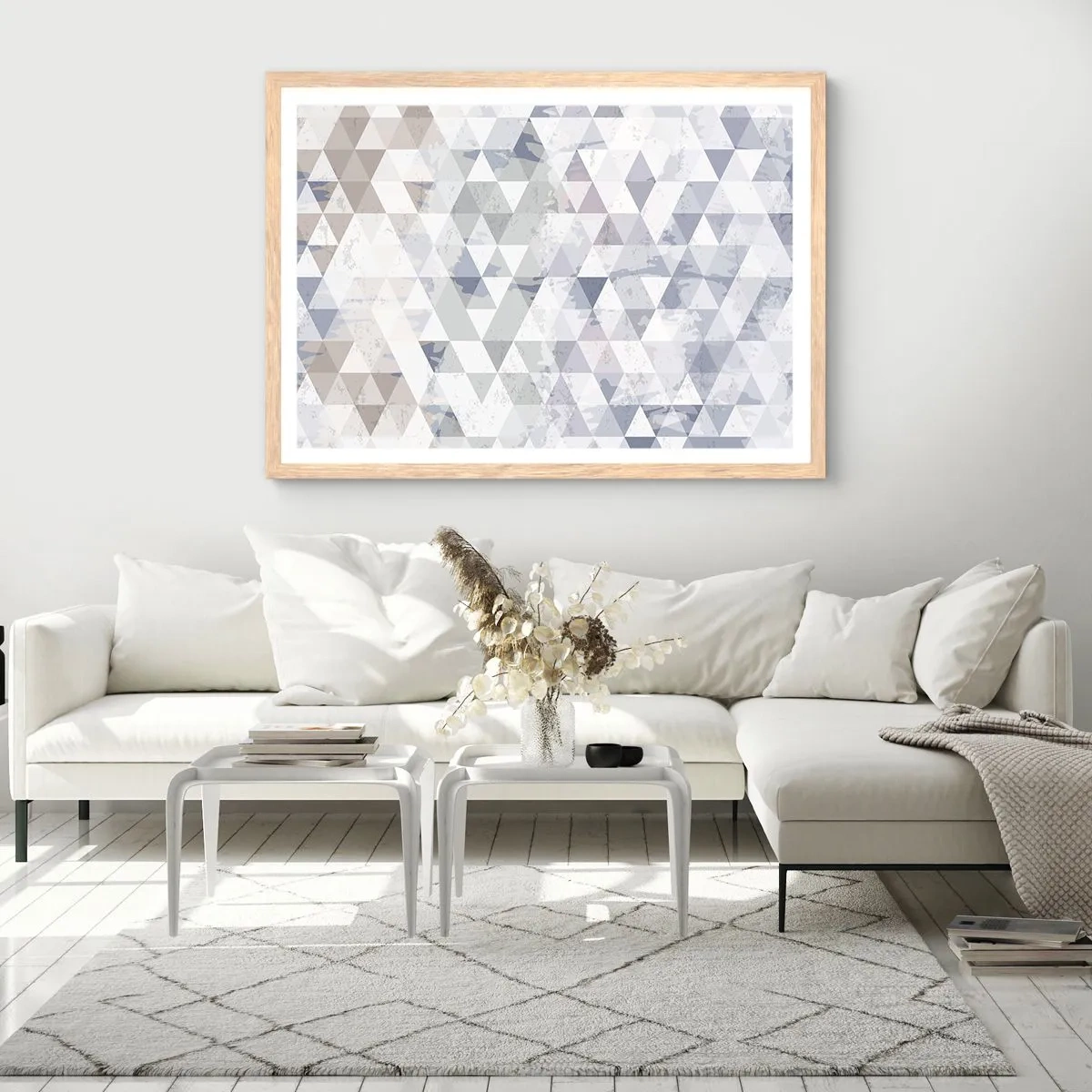 Poster in cornice rovere chiaro - Al ritmo di tre - 50x40 cm
