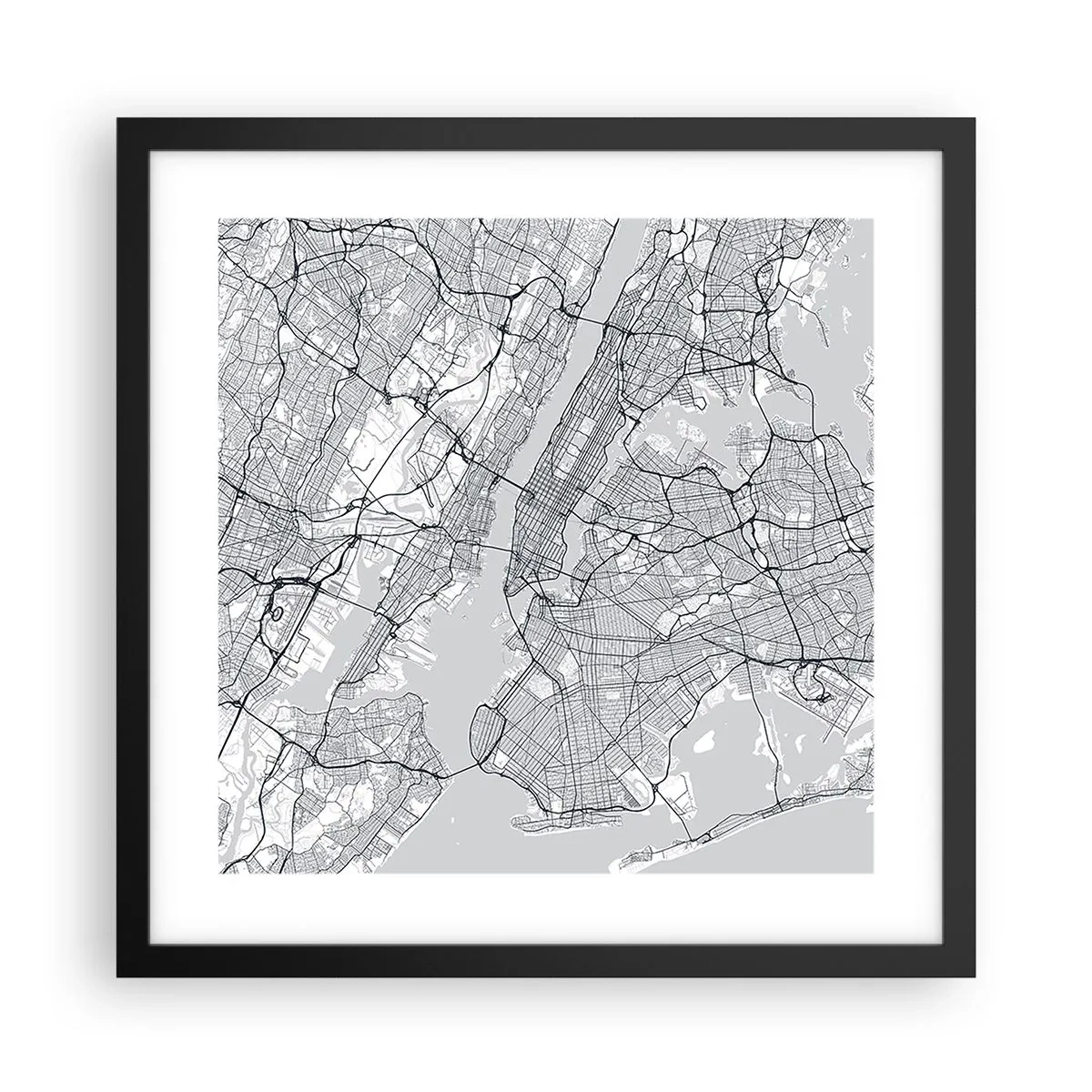 Poster in cornice nera - Anatomia della metropoli - 40x40 cm