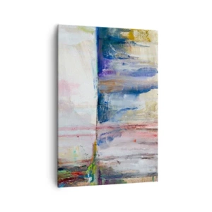 Quadro su tela - Stampe su Tela - Una composizione astratta di colori con effetto riflesso sulla tela. - 70x100cm - Impressioni e suggestioni colorate - Decorazione murale moderna per soggiorno e camera da letto ARTTOR