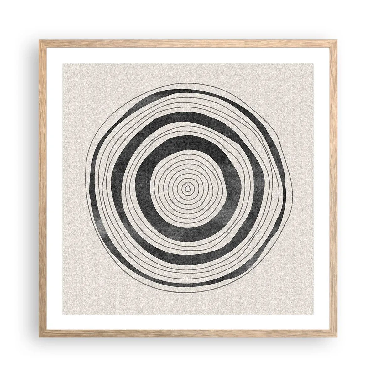 Poster in cornice rovere chiaro - Conta ciò che sta in mezzo - 60x60 cm