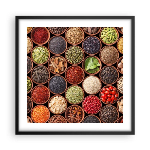 Poster in cornice nera - Tutti i gusti del mondo - 50x50 cm