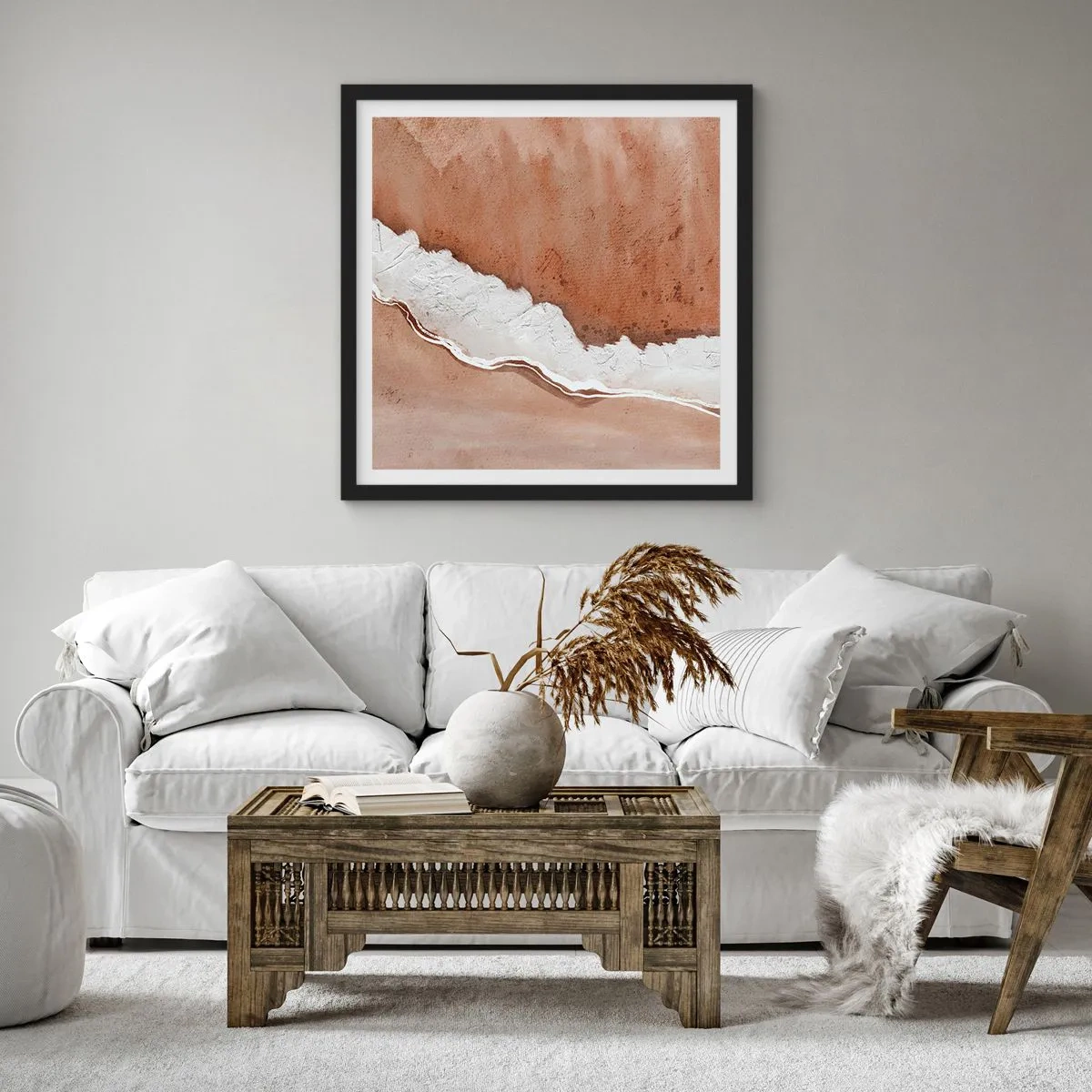 Poster in cornice nera - Nei colori della terra - 40x40 cm