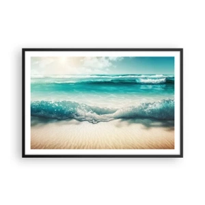 Poster in cornice nera - La calma dell'oceano - 91x61 cm
