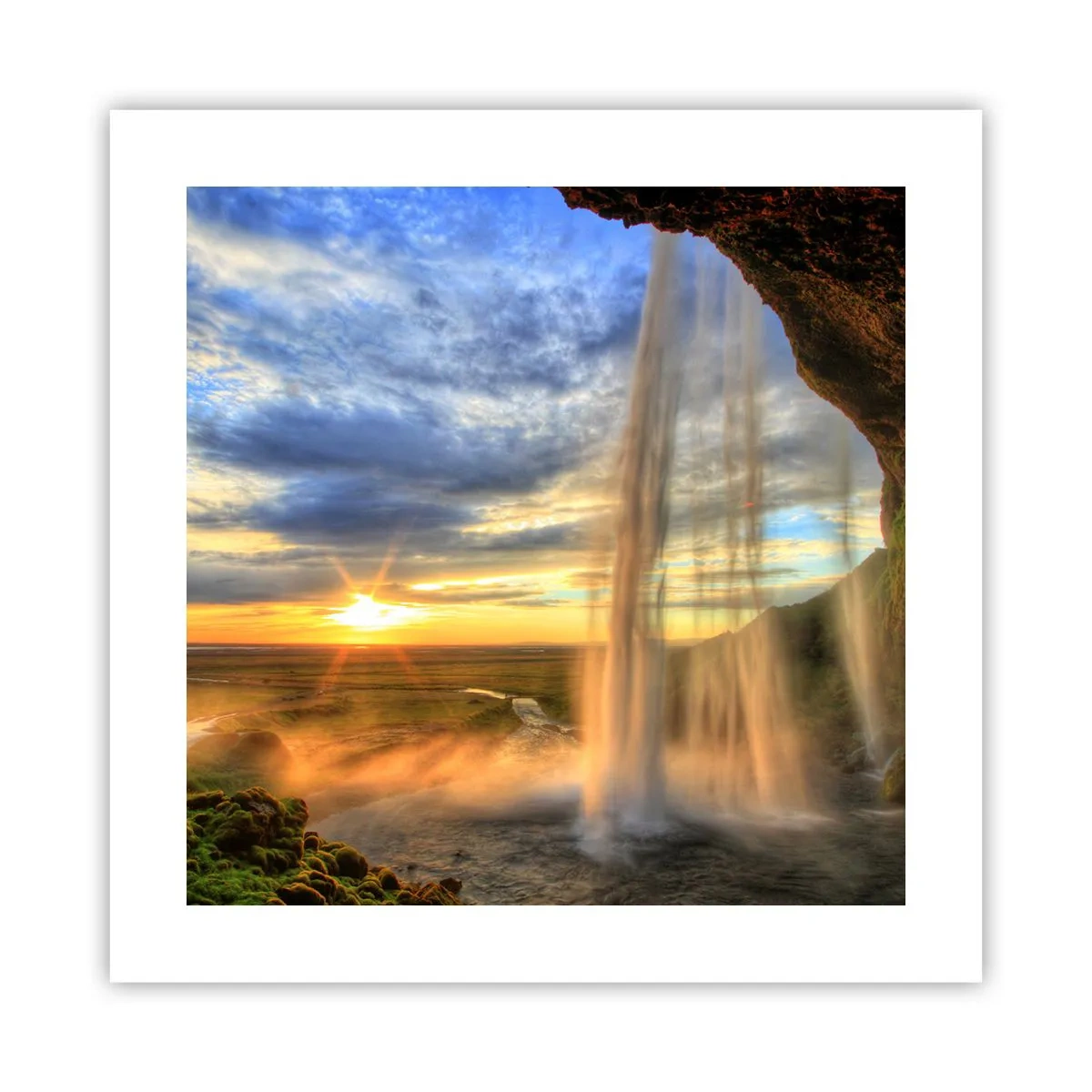 Poster - Il mondo dietro una tenda di gocce - 40x40 cm