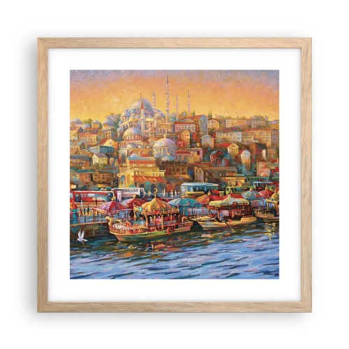 Poster in cornice rovere chiaro - Racconto da Istanbul - 40x40 cm