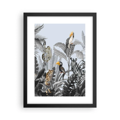 Poster in cornice nera - Favola africana - 30x40 cm