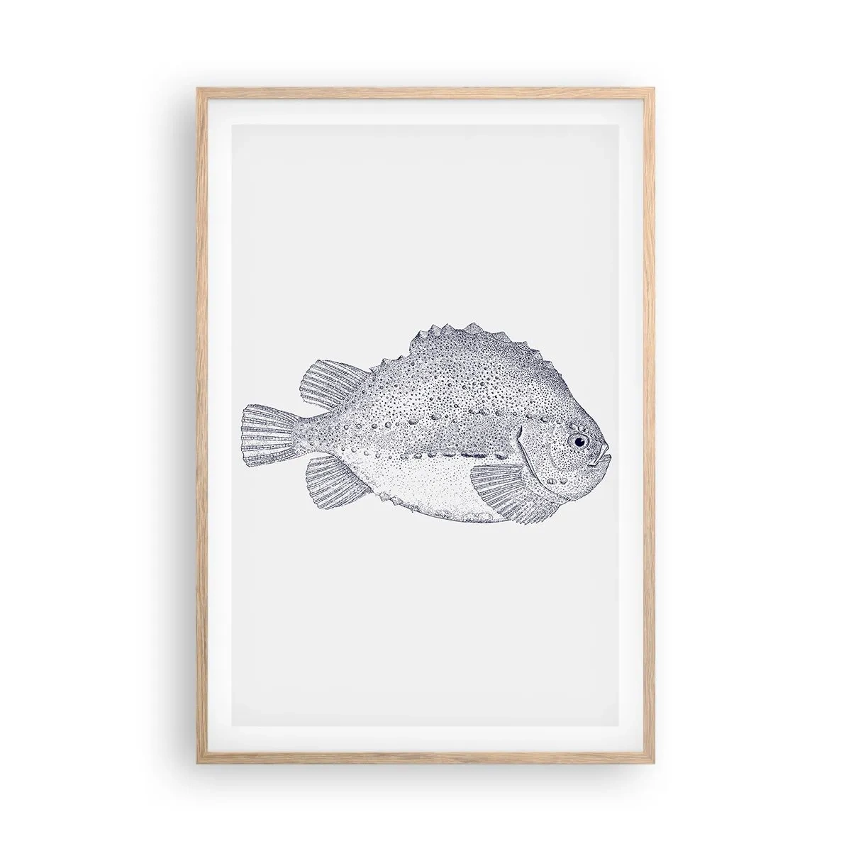Poster in cornice rovere chiaro - Nell'album del naturalista - 61x91 cm