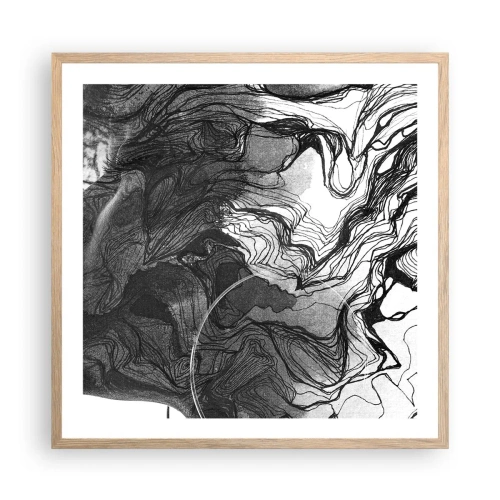 Poster in cornice rovere chiaro - Aggrovigliata nei sogni - 60x60 cm