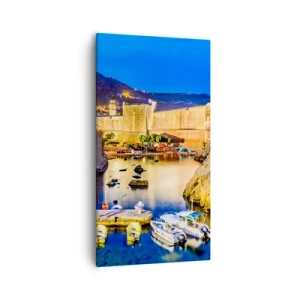 Quadro su tela - Stampe su Tela - Notte luminosa sull'Adriatico - 55x100 cm