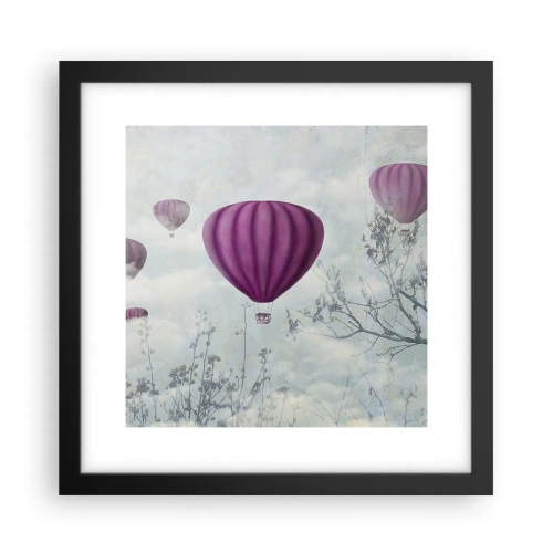 Poster in cornice nera - Come navi nel cielo - 30x30 cm