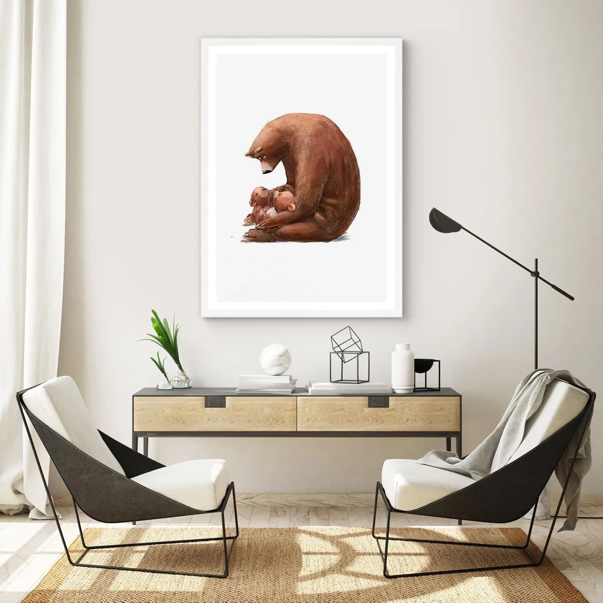 Poster in cornice bianca - Sogni d'oro, bambini - 40x50 cm