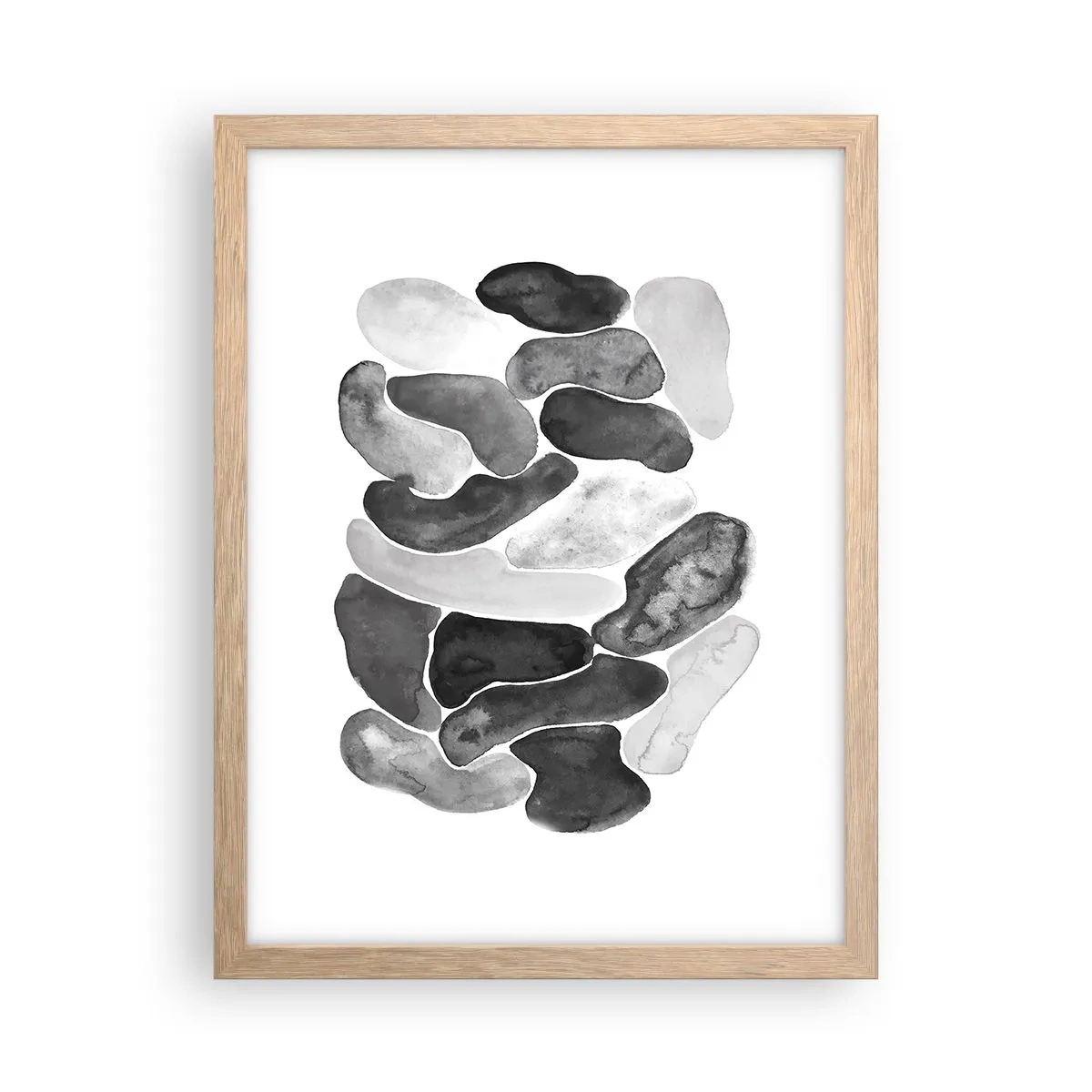 Poster in cornice rovere chiaro - Astrazione rocciosa - 30x40 cm