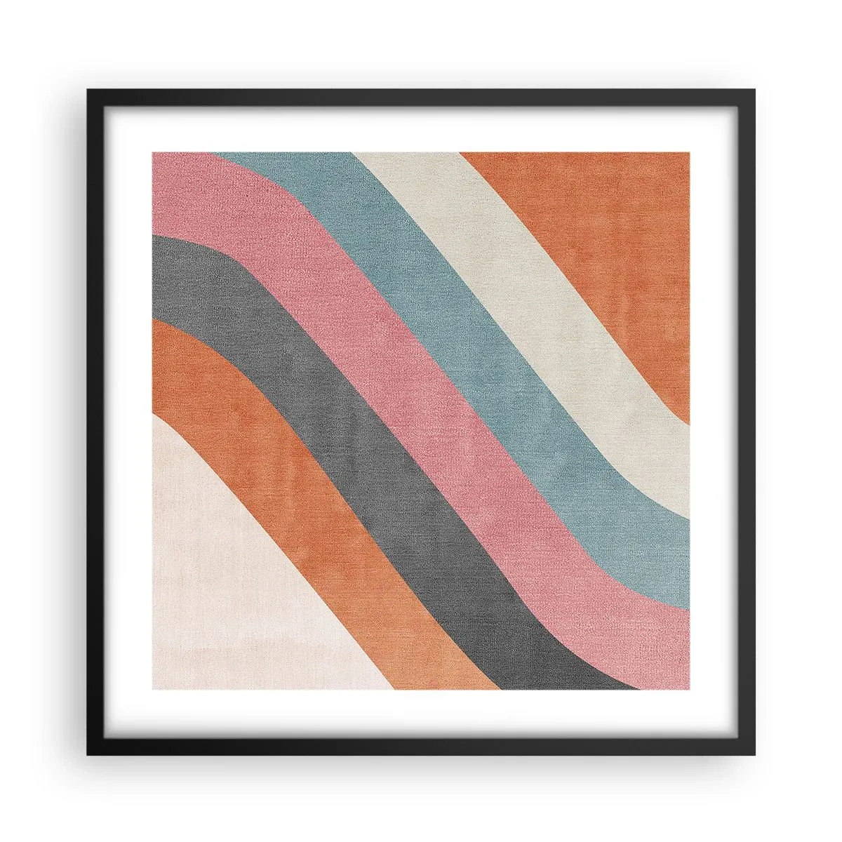Poster in cornice nera - Composizione diagonale: movimento - 50x50 cm