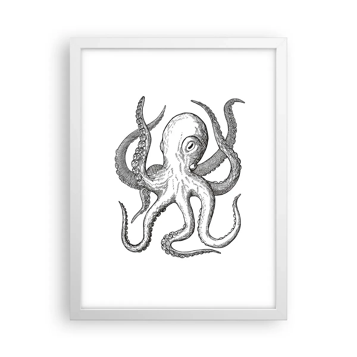 Poster in cornice bianca - Ballando con le onde - 30x40 cm