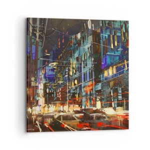 Quadro su tela - Stampe su Tela - Frastuono serale della strada - 70x70 cm