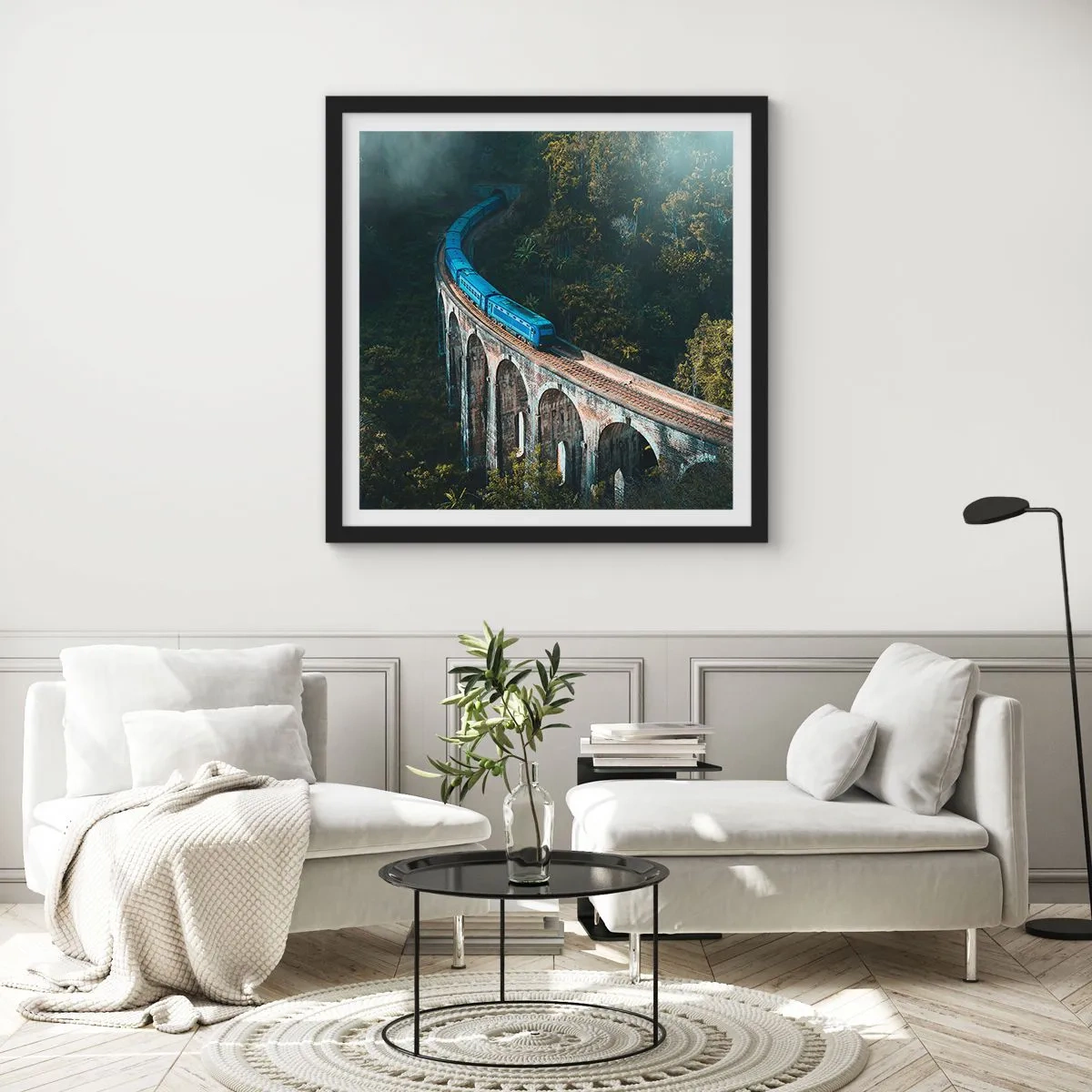 Poster in cornice nera - Attrazione della natura - 30x30 cm