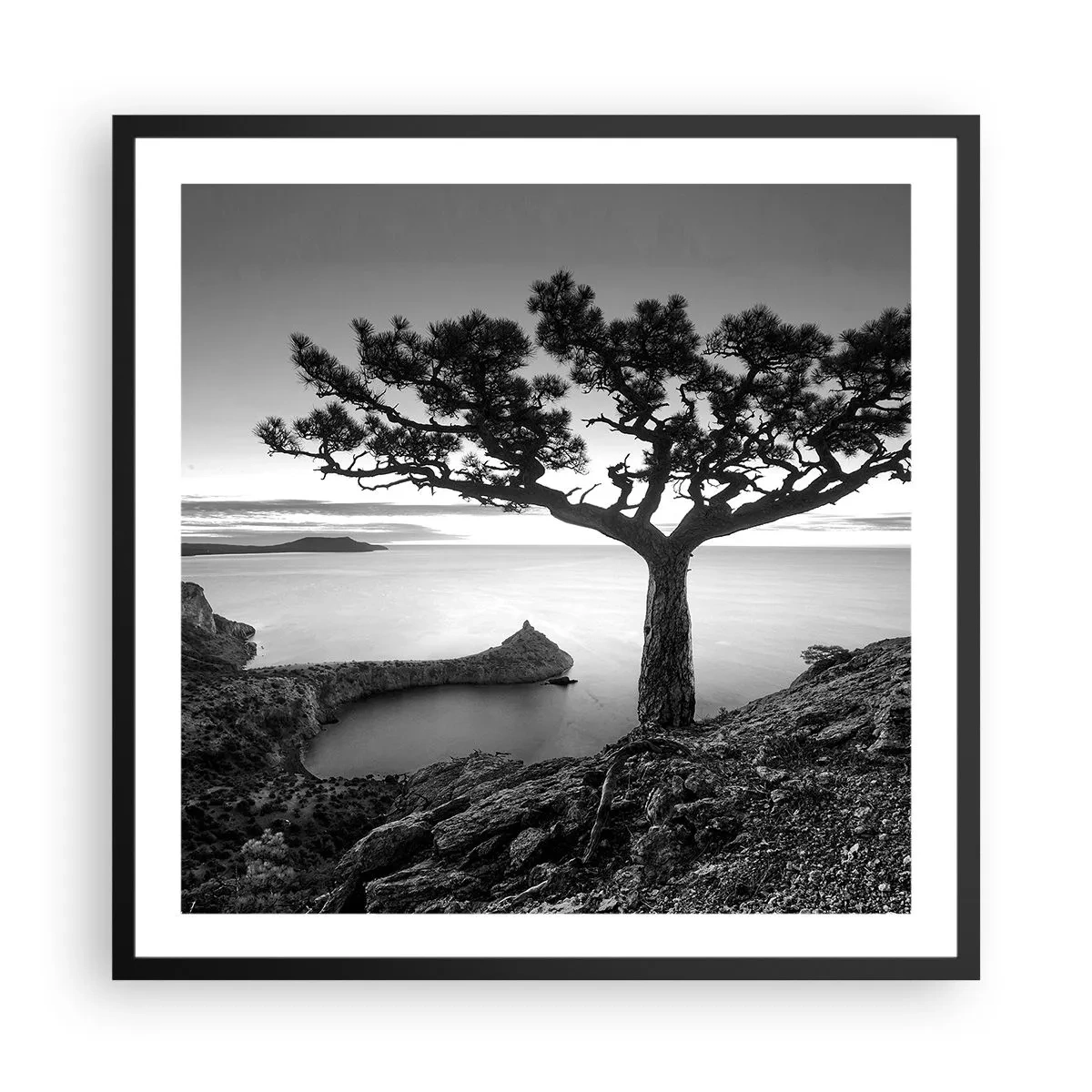 Poster in cornice nera - Pace fino all'orizzonte - 60x60 cm