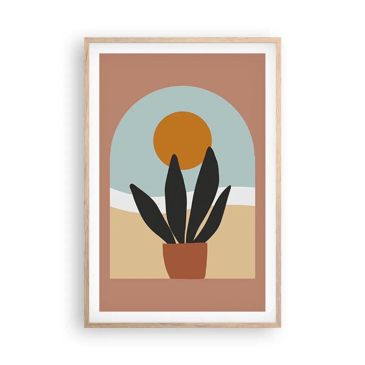 Poster in cornice rovere chiaro - Piccole gioie - 61x91 cm