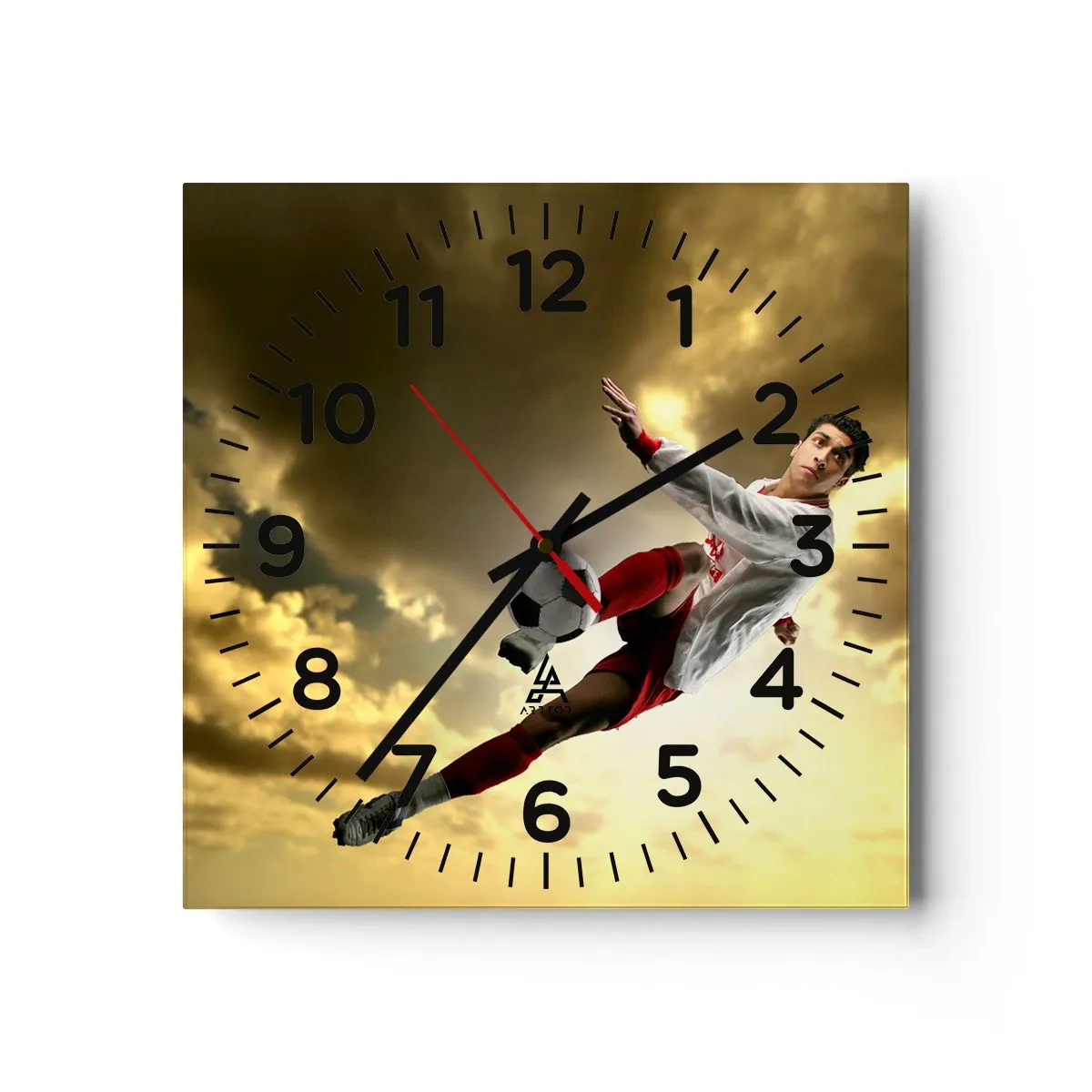 Orologio da parete - Orologio in Vetro - Il cielo del calcio - 40x40 cm