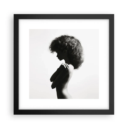 Poster in cornice nera - Come un fiore su un gambo snello - 30x30 cm