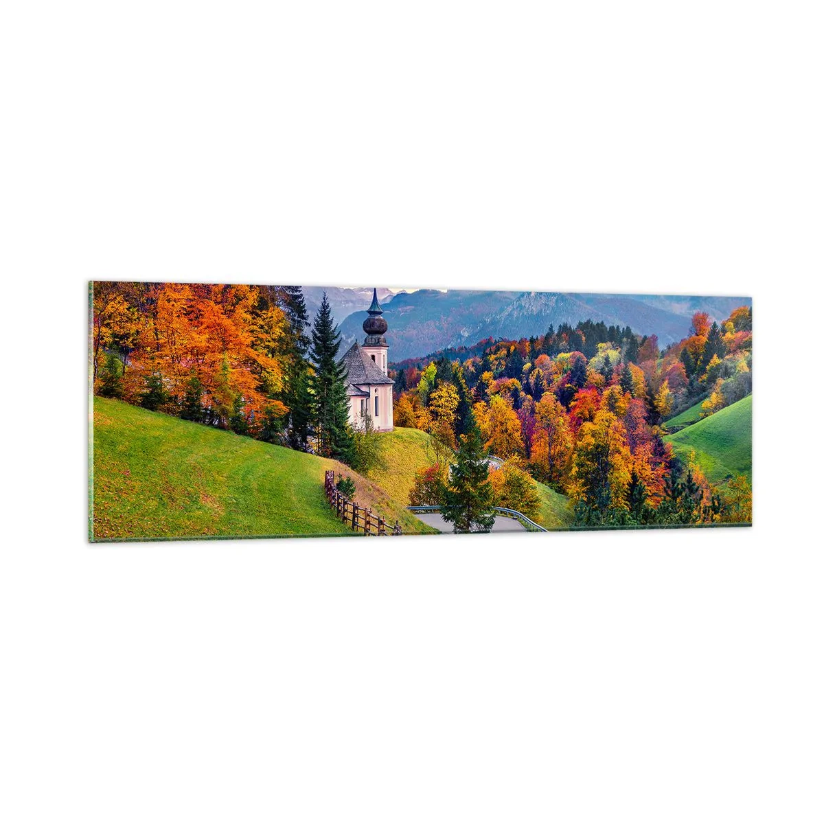 Quadro su vetro - Un paesaggio come dipinto - 90x30 cm