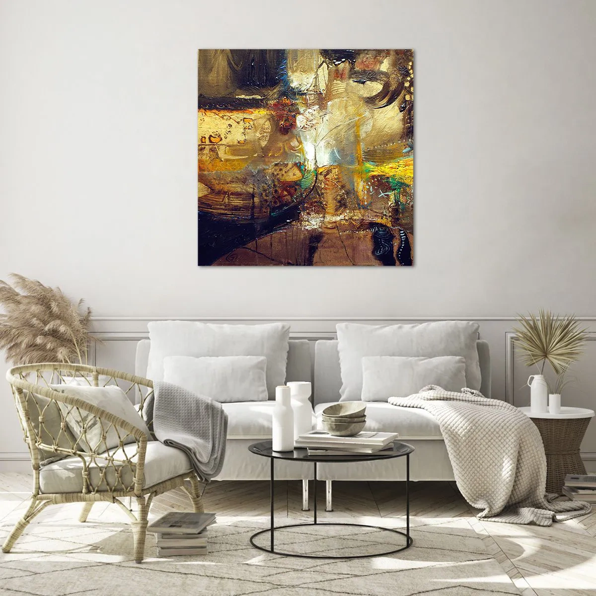 Quadro su vetro - Freddo, più caldo, bollente - 60x60 cm