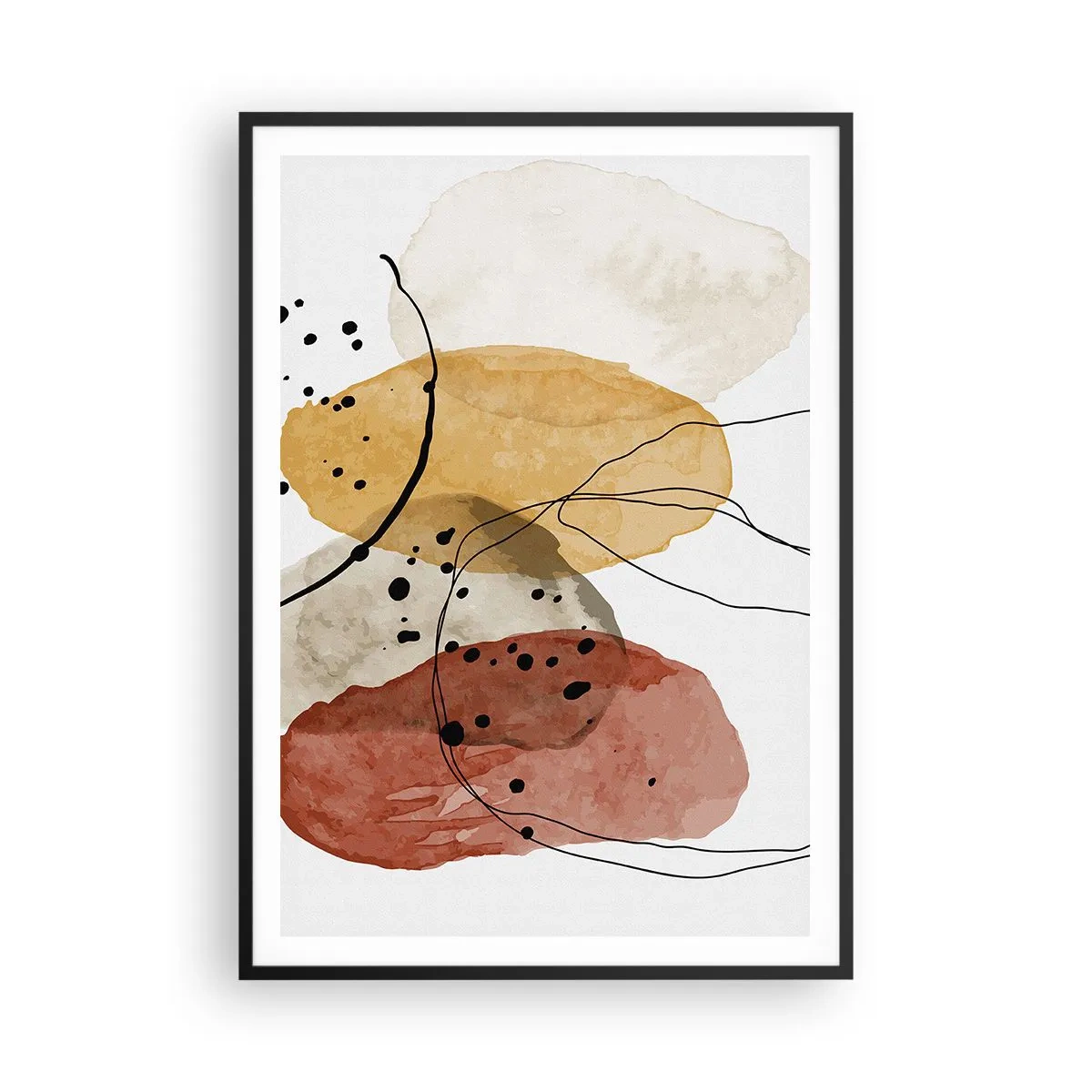 Poster in cornice nera - Come aria leggera e trasparente - 70x100 cm