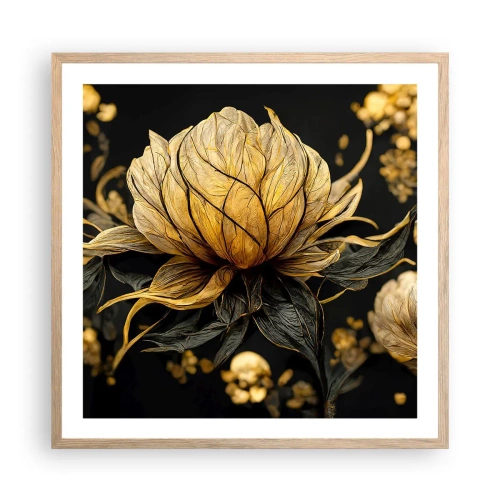 Poster in cornice rovere chiaro - Delicata fragilità - 60x60 cm