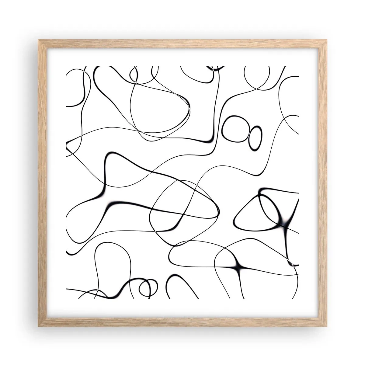 Poster in cornice rovere chiaro - Strade della vita, eventi del destino - 50x50 cm