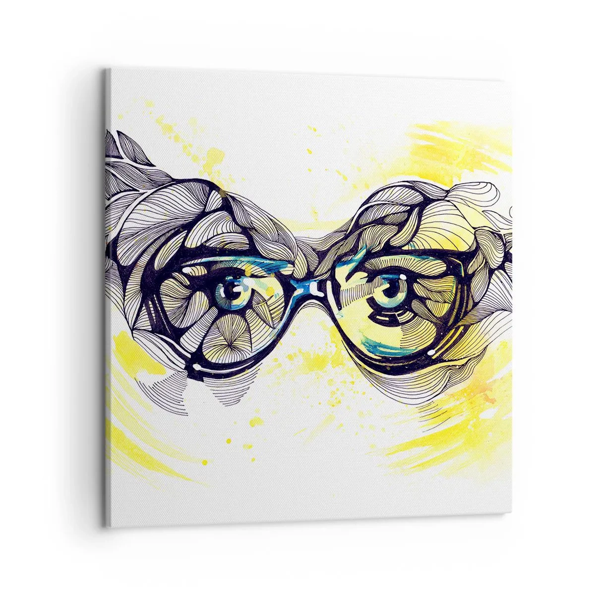 Quadro su tela - Stampe su Tela - Attraverso gli occhiali blu - 50x50 cm