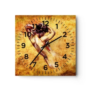 Orologio da parete - Orologio in Vetro - Nuda, ma sempre misteriosa - 40x40 cm