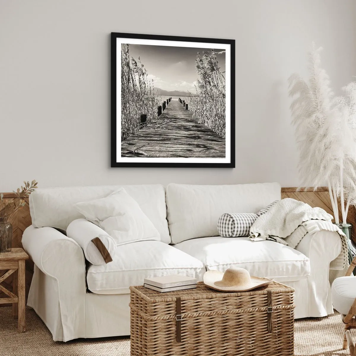 Poster in cornice nera - Nel silenzio dell'erba - 30x30 cm