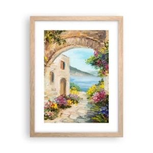 Poster in cornice rovere chiaro - La bellezza della provincia costiera - 30x40 cm