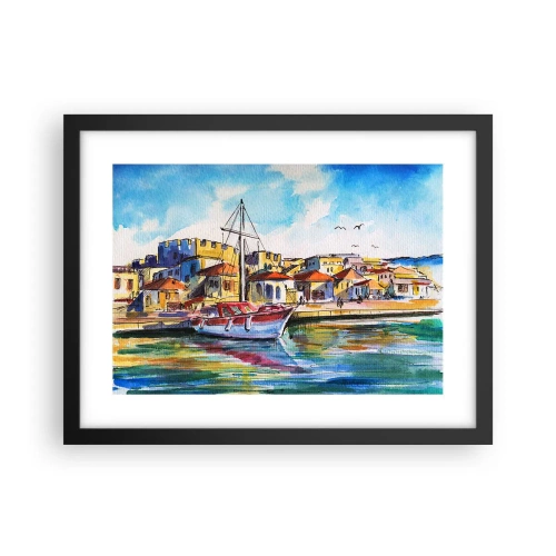 Poster in cornice nera - Un colorato pomeriggio - 40x30 cm