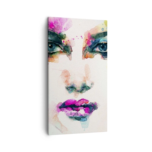 Quadro su tela - Stampe su Tela - Un ritratto dipinto dall'arcobaleno - 45x80 cm