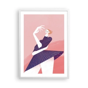 Poster in cornice bianca - Ogni passo al ritmo di danza - 50x70 cm