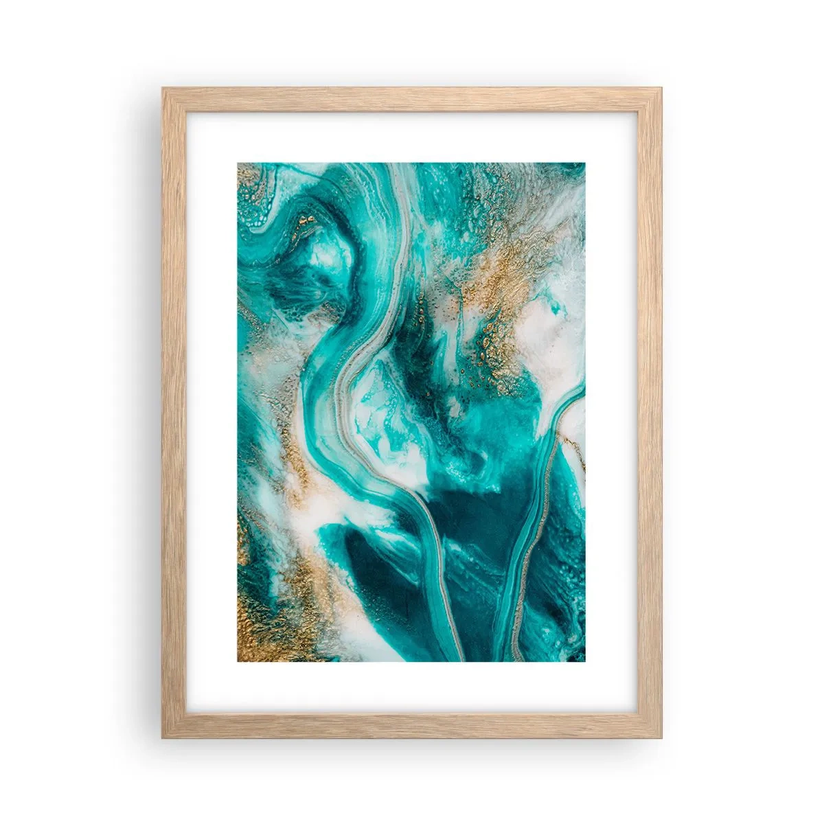 Poster in cornice rovere chiaro - Il fiume d'oro - 30x40 cm