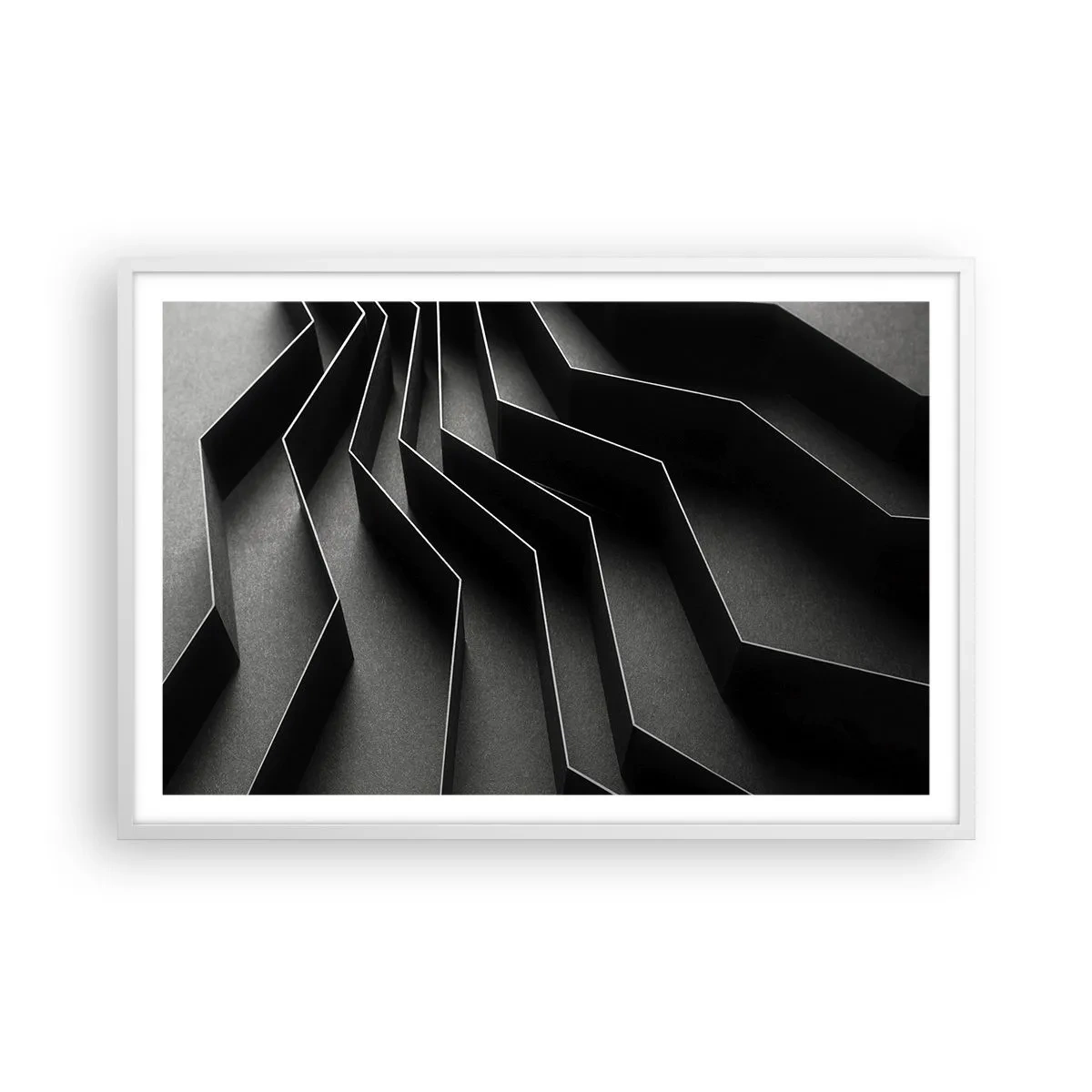 Poster in cornice bianca - Ordine tridimensionale - 91x61 cm