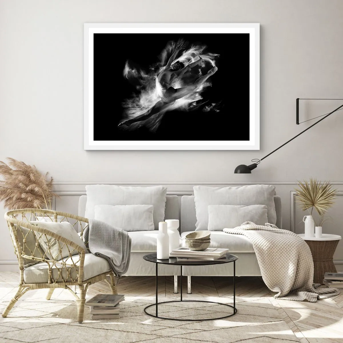 Poster in cornice bianca - Fermo in volo - 50x40 cm